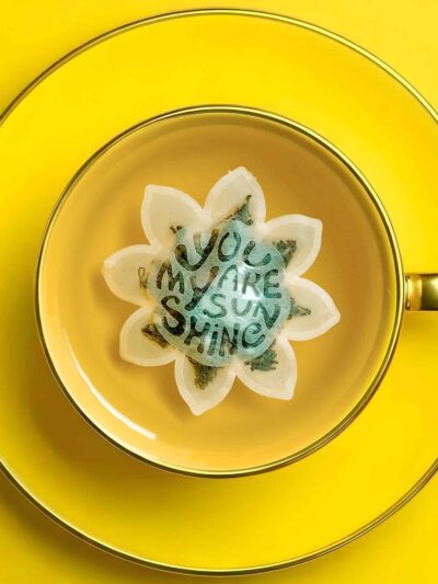 You're My Sunshine Sunflower Shaped Custom Tea Bag