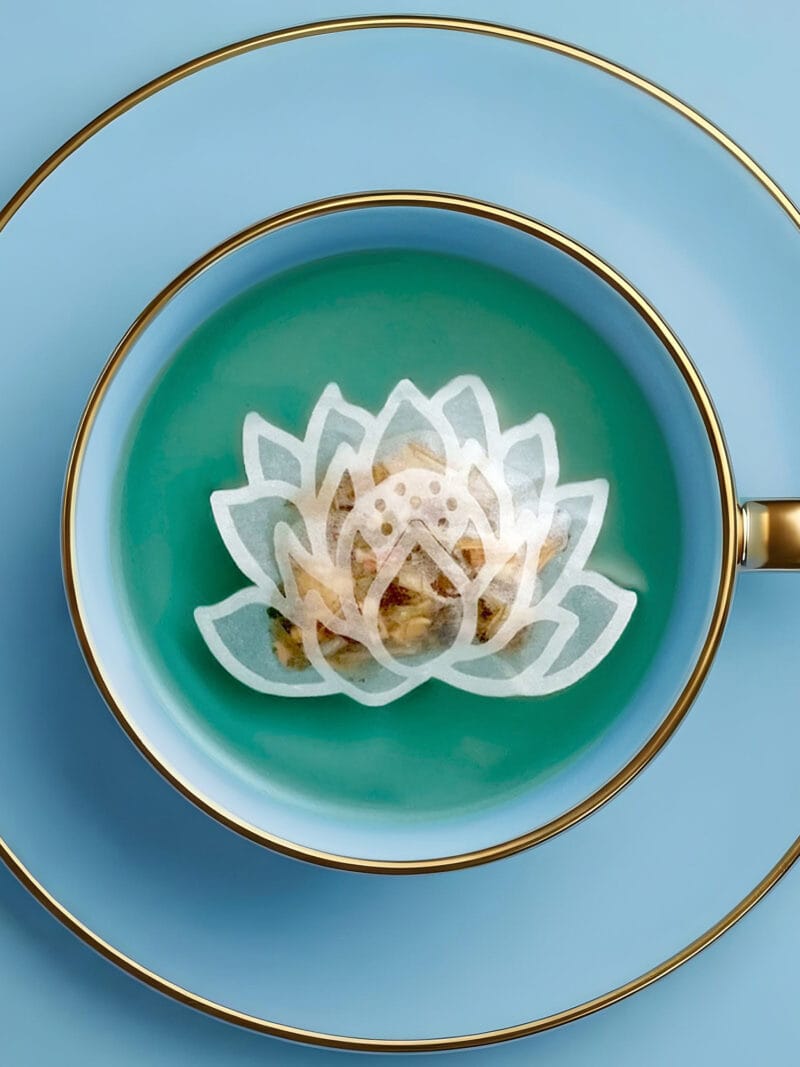 Zen Lotus Flower Shaped Handmade Custom Tea Bag