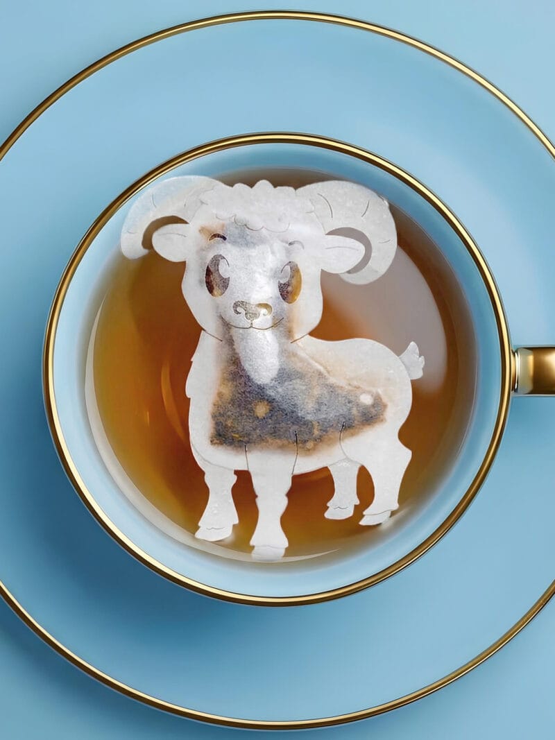 Horoscope Aries Zodiac Handmade Custom Tea Bag