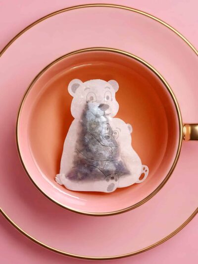 Mama Bear With Cub Handmade Custom Tea Bag