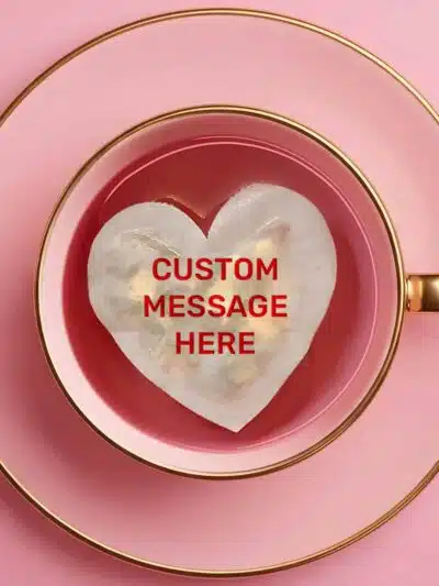 Custom Message Heart Shaped Personalized Handmade Tea Bag