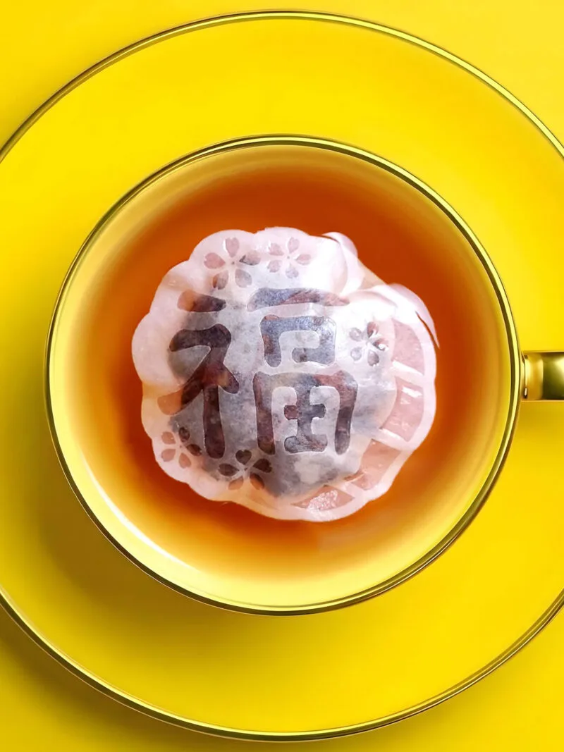 Mid Autumn Mooncake Shaped Handmade Tea Bag