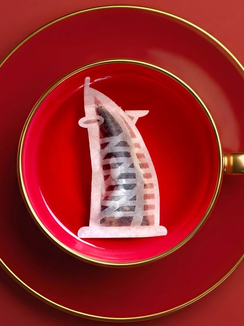 UAE Dubai Burj Al Arab Shaped Handmade Tea Bag