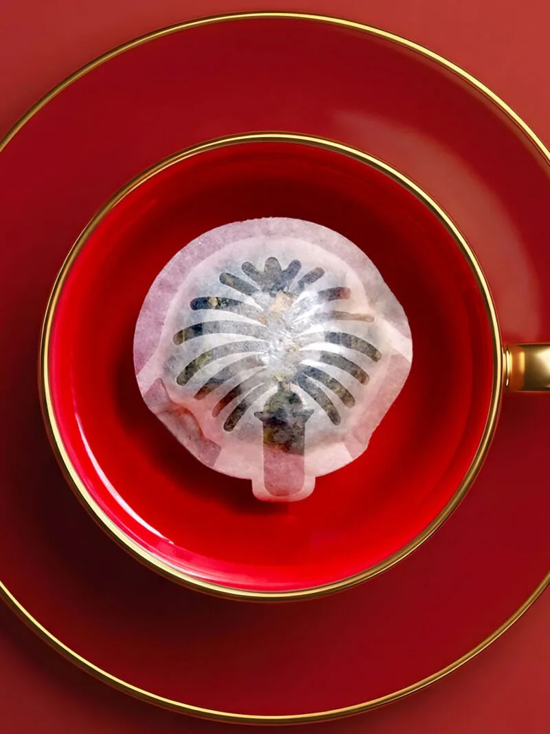 UAE Dubai Palm Jumeirah Shaped Handmade Tea Bag