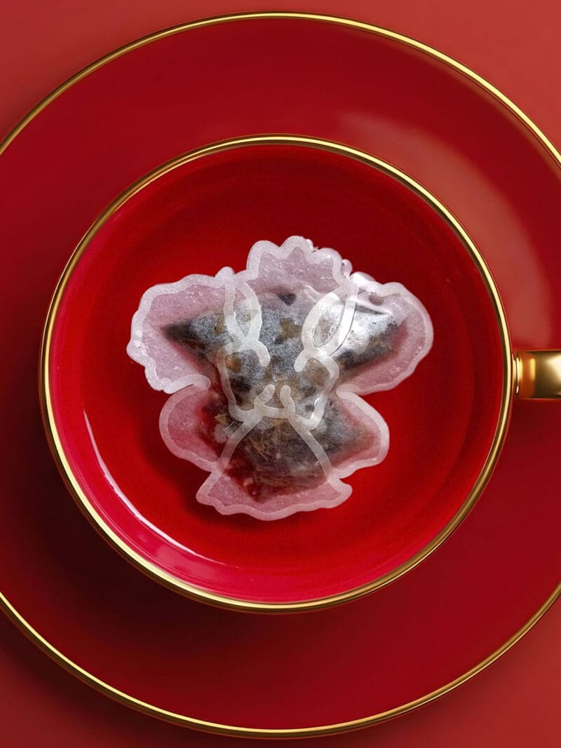 Singapore National Flower Orchid Shaped Handmade Tea Bag