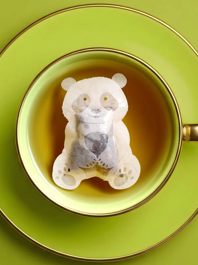 Panda Shaped Handmade Tea Bag