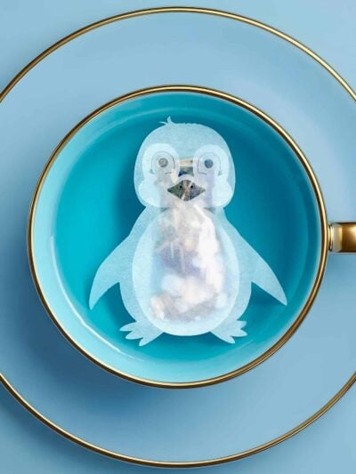 Penguin Shaped Handmade Custom Tea Bag
