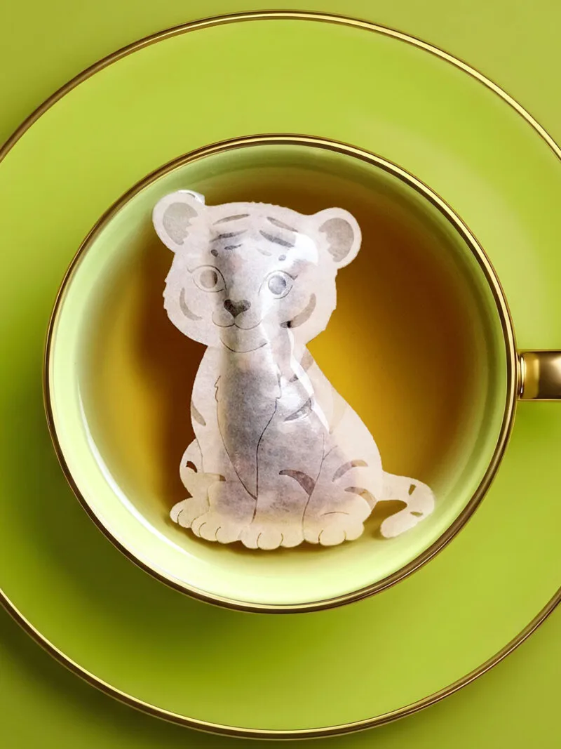Tiger Shaped Handmade Tea Bag
