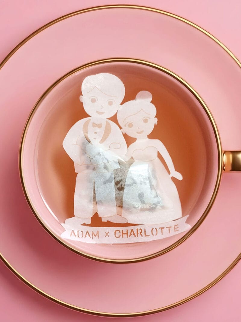 Couple Wedding Favor Handmade Custom Tea Bag