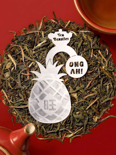 Auspicious Ong Ah 旺 Pineapple Shaped Handmade Tea Bag - Image 4