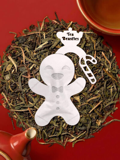 Christmas Gingerbread Man Shaped Handmade Custom Tea Bag - Image 5