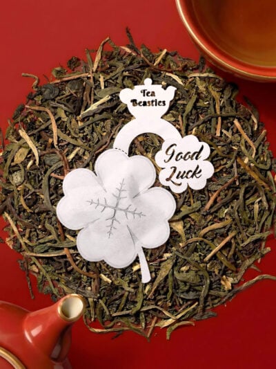 Lucky Four Leaf Clover Good Luck Handmade Custom Tea Bag - Image 4
