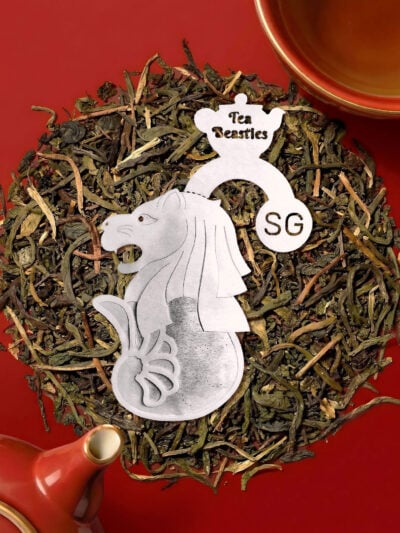 Singapore Merlion Shaped Handmade Tea Bag - Image 4
