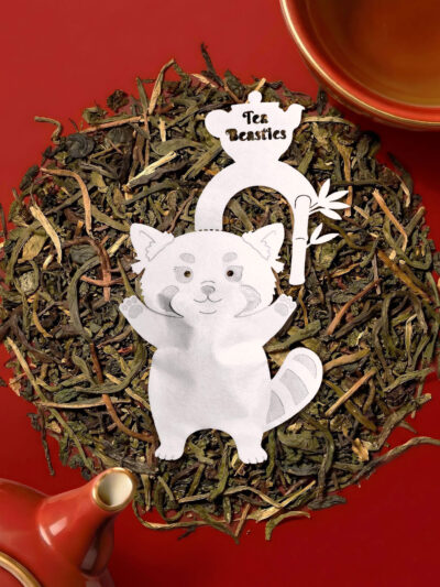Red Panda Shaped Handmade Tea Bag - Image 4