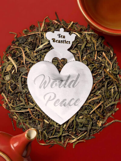 World Peace Message Handmade Custom Tea Bag - Image 4