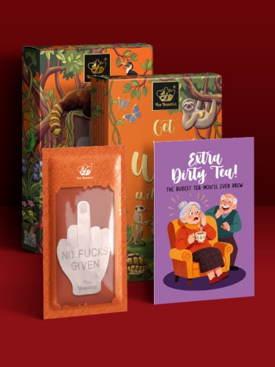 Middle Finger “No Fucks Given” Handmade Custom Tea Bag - Image 3