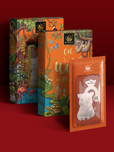 Chinese New Year Pig Sign 猪年 Handmade Custom Tea Bag - Image 3