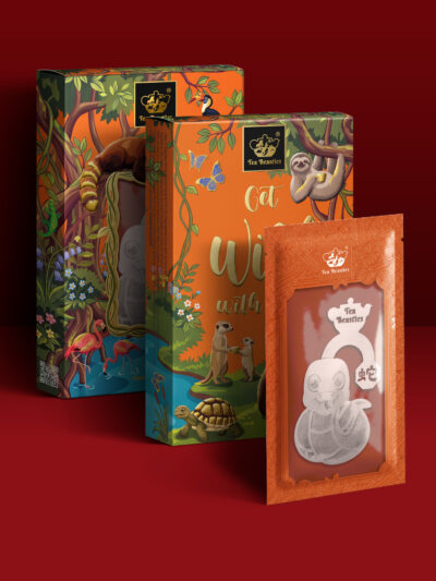 Chinese New Year Snake Sign 蛇年 Handmade Custom Tea Bag - Image 3