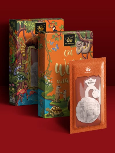 Mid Autumn Mooncake Shaped Handmade Tea Bag - Image 3