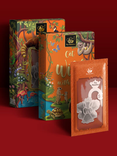 Singapore National Flower Orchid Shaped Handmade Tea Bag - Image 3