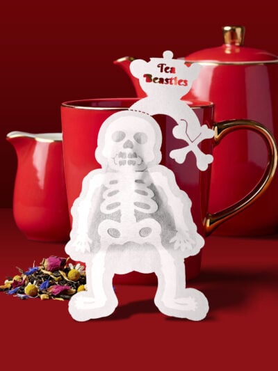 Alternative view of Halloween Skeleton Shaped Handmade Custom Tea Bag