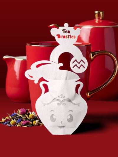 Alternative view of Horoscope Aquarius Zodiac Handmade Custom Tea Bag