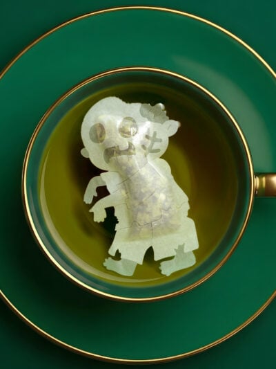 Halloween Zombie Shaped Handmade Custom Tea Bag