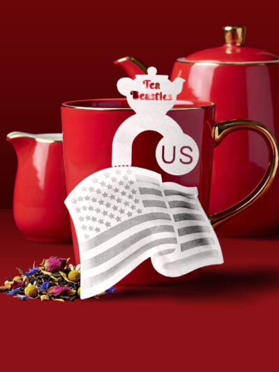 Alternative view of United States Of America Flag Shaped Handmade Tea Bag