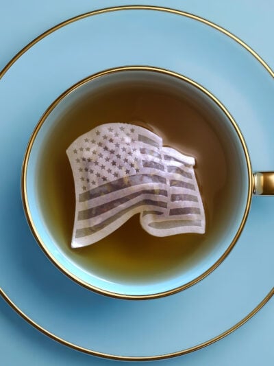 United States Of America Flag Shaped Handmade Tea Bag