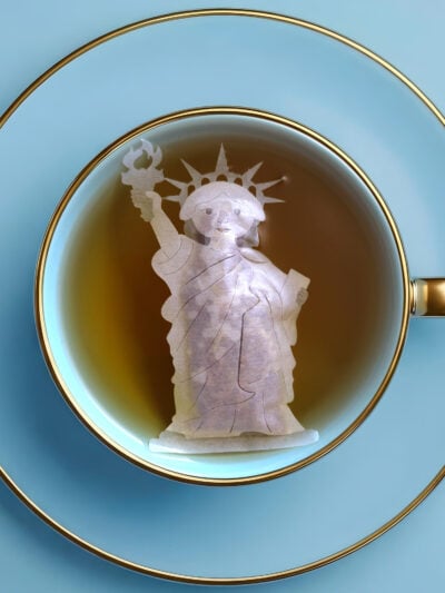 United States Statue Of Liberty Shaped Handmade Tea Bag